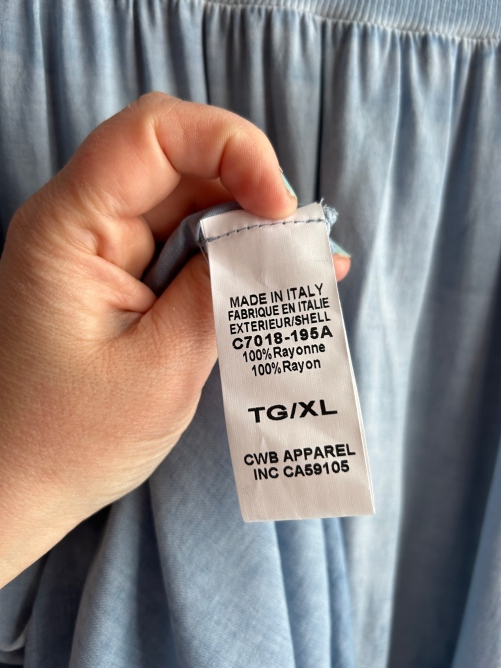 Charlie B XL Tiered Skirt NWT Blue Chambray Made in Italy Flowy Boho Coastal - Picture 8 of 13